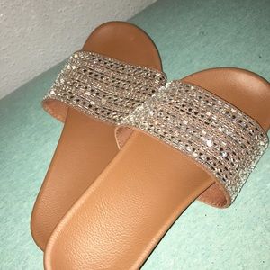 Tan slides with stones